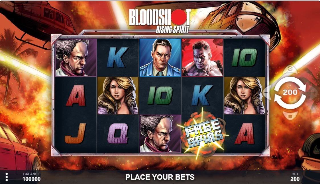 Pariplay Bloodshot Rising Spirit Online Slot Reels